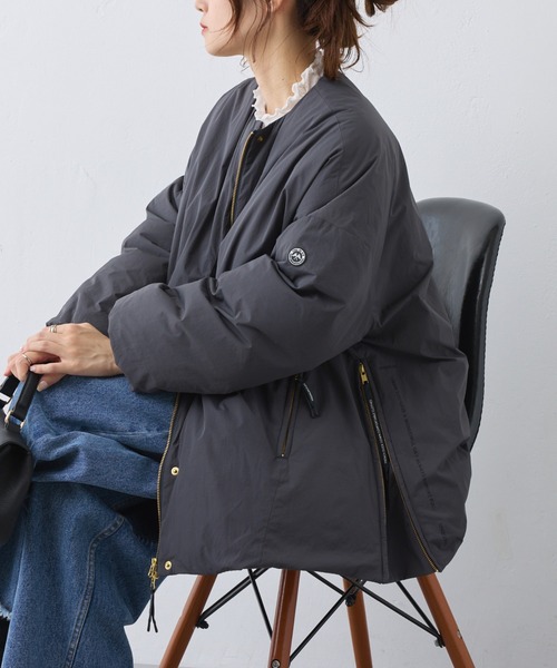 フレンチダックダウンサイドジップジャケット（ダウンジャケット