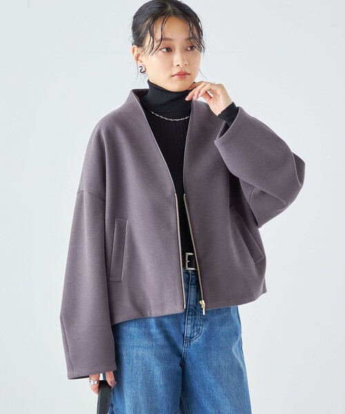 SHIPS（シップス）の「〈手洗い可能〉パイピング デザイン ジップ