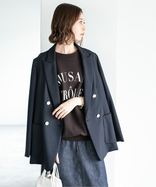 IENA（イエナ）の「ウールダブルブレストジャケット◇（テーラード