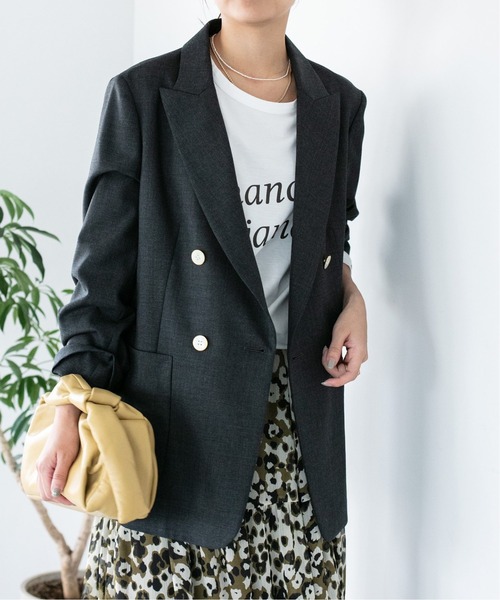 IENA（イエナ）の「ウールダブルブレストジャケット◇（テーラード