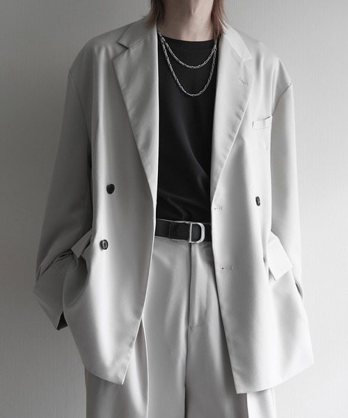 cussil/クシル】ルーズシルエットダブルブレストテーラードジャケット