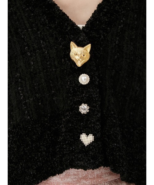 FURFUR（ファーファー）の「【Philly chocolate】キャットボタン