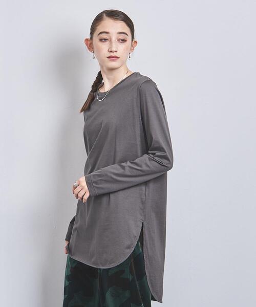ATON（エイトン）の「＜ATON＞ラウンドヘム ロングスリーブ カットソー