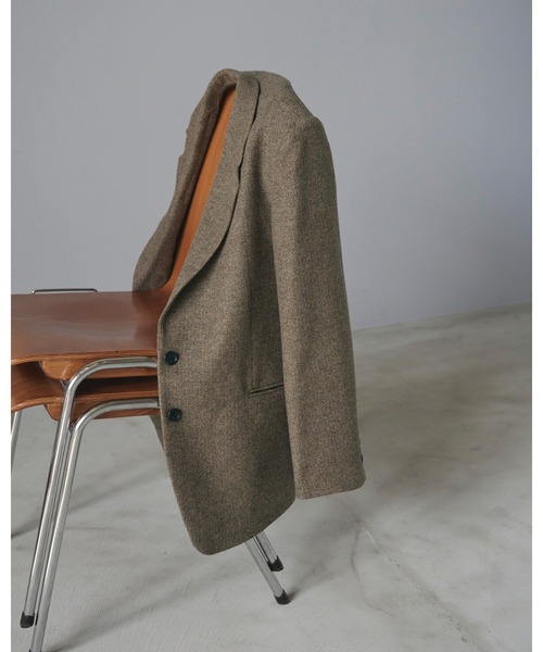 Herringbone Wool Jacket（テーラードジャケット）｜anuke（アンヌーク