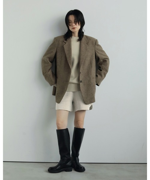 Herringbone Wool Jacket（テーラードジャケット）｜anuke（アンヌーク
