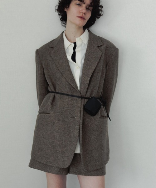 Herringbone Wool Jacket（テーラードジャケット）｜anuke（アンヌーク