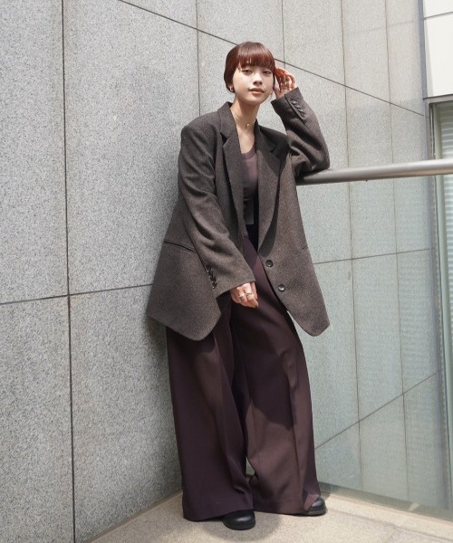 Herringbone Wool Jacket（テーラードジャケット）｜anuke（アンヌーク