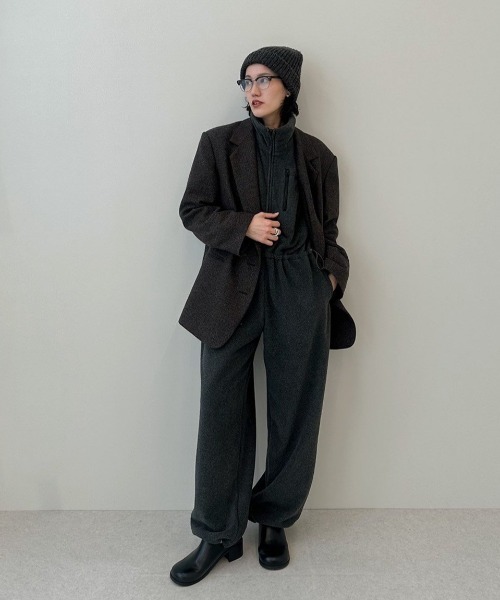Herringbone Wool Jacket（テーラードジャケット）｜anuke（アンヌーク