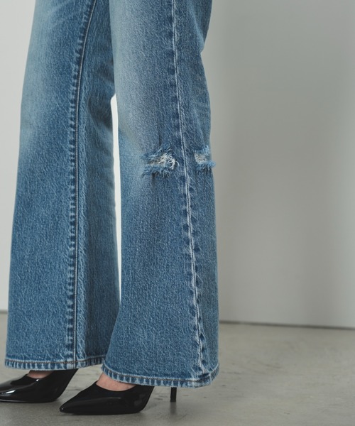SENEE（セニー）の「high waist flare denim（ハイウエストフレア