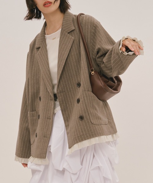 loin nuit（ロワンニュイ）の「frill layered design jacket / フリル