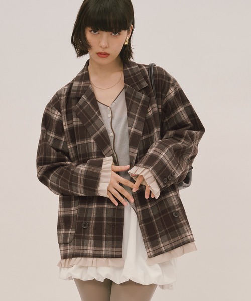 loin nuit（ロワンニュイ）の「frill layered design jacket / フリル