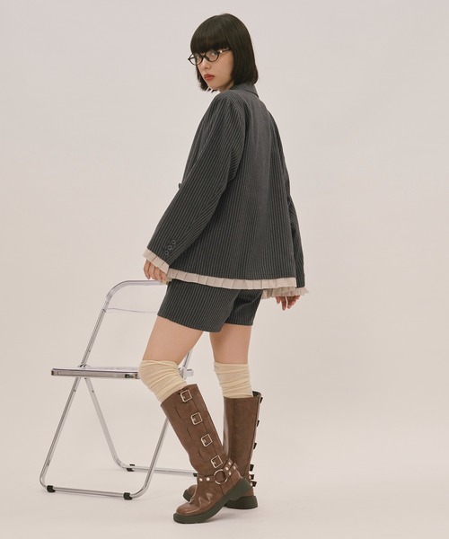 loin nuit（ロワンニュイ）の「frill layered design jacket / フリル