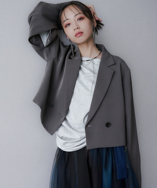 トロミソデアキショートジャケット(HARE)（テーラードジャケット