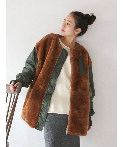 Ungrid（アングリッド）の「ボアコンビミリタリーブルゾン (ファー