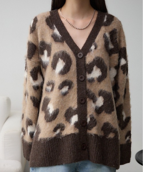moussy レオパードカーディガン MOUSSY（マウジー）の「BRUSHED