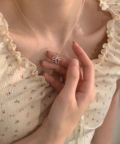 セール】ミニリボンシンプルネックレス（ネックレス）｜DiamondHearts
