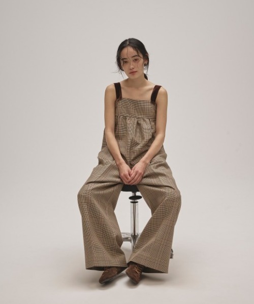 TODAYFUL（トゥデイフル）の「Check Wide Combinaison（つなぎ