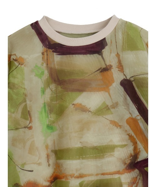 Ameri（アメリ）の「AARON NUANCE ART TOP（Tシャツ/カットソー）」 - WEAR