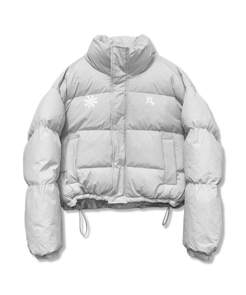 セール】ダブルロゴボリュームプファーパディング_グレー（ダウン