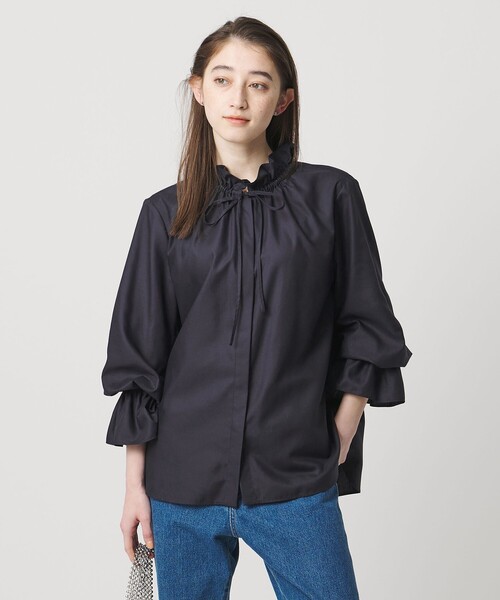 フリルカラー フレアスリーブ ブラウス（シャツ/ブラウス）｜UNITED