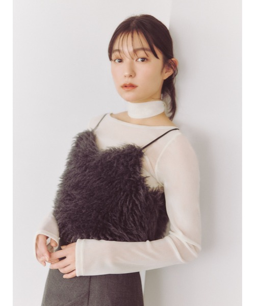 FRAY I.D（フレイアイディー）の「フロッキープリント2wayトップス（T