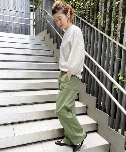 新品 Spick and Span ルーズベイカーパンツ＊カーキ＊40 WEB限定