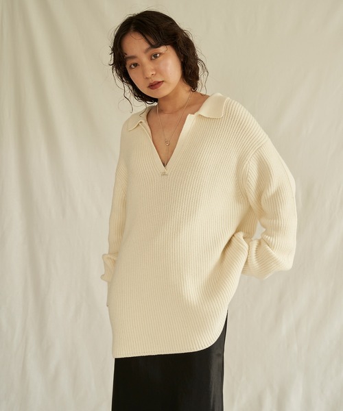 ENOF（イナフ）の「cropped knit（ニット/セーター）」 - WEAR