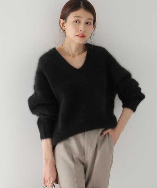 plage（プラージュ）の「FurアゼVネックプルオーバー◇（ニット