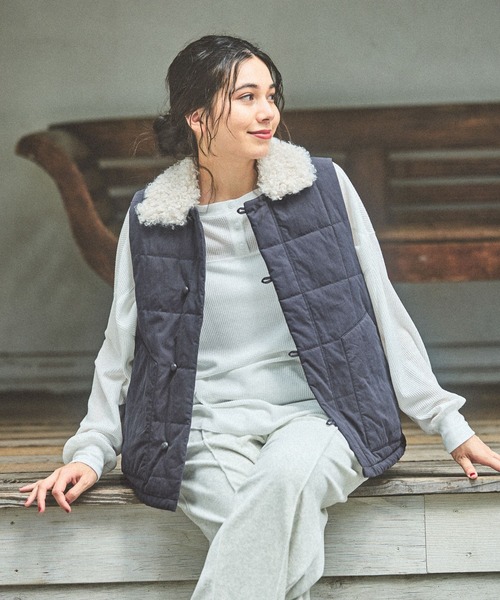 セール】スクエアキルティングベスト（ダウンベスト）｜niko and