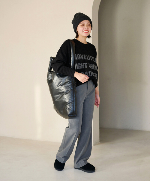 FRAMeWORK（フレームワーク）の「アルパカ混ロゴインターシャニット