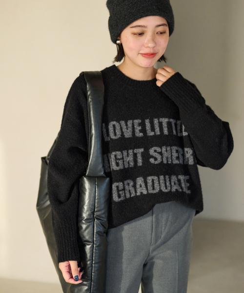 FRAMeWORK（フレームワーク）の「アルパカ混ロゴインターシャニット