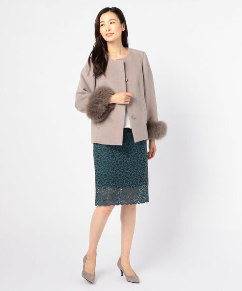 NOLLEY'S Sophi（ノーリーズソフィ）の「アンゴラ袖ファーショート