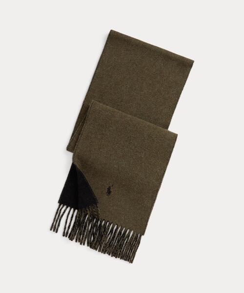 リバーシブル ウールブレンド マフラー（マフラー）｜POLO RALPH