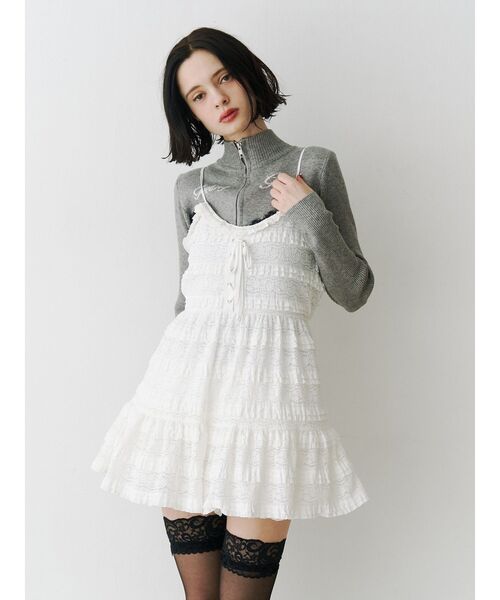 ボリュームレースキャミワンピース（ワンピース）｜jouetie