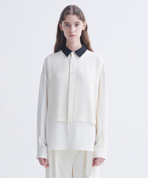 CULLNI（クルニ）の「24-SS-046/ Double Cloth Asymmetrical Stripe