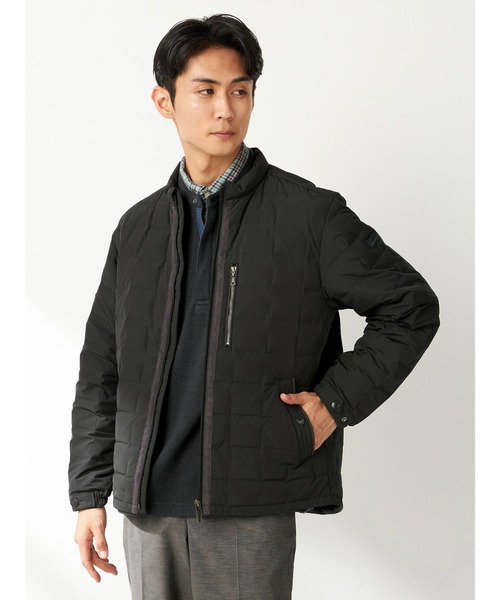 セール】ブロックステッチレスダウンジャケット（ダウンジャケット