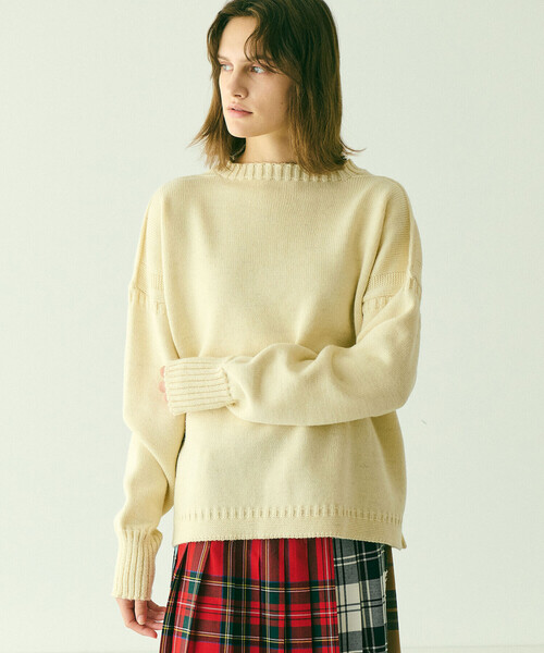 Le Tricoteur | クロップド ガンジーセーター WOMEN（ニット/セーター