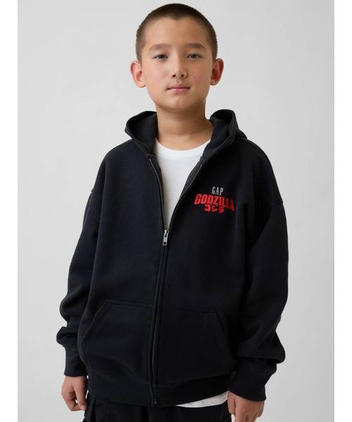 セール】ゴジラ ビンテージソフトグラフィック GAPロゴ ジップアップ