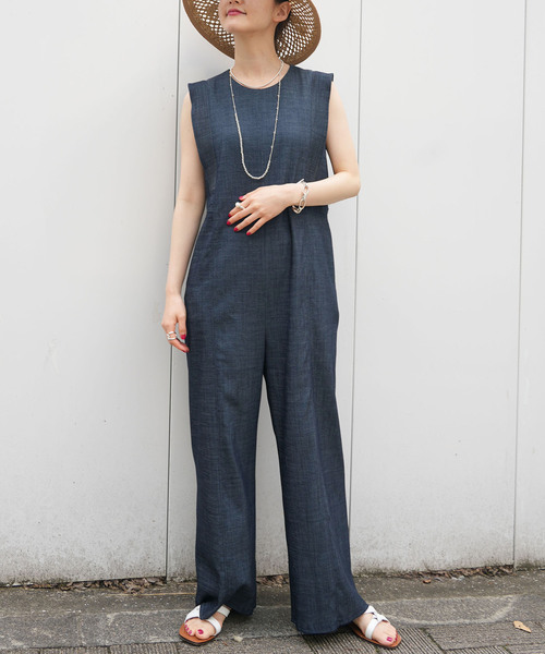 IENA（イエナ）の「デニムライクスクエアショルダーオールインワン