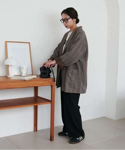 セール】【ユニセックス】チェックWブレストオーバージャケット