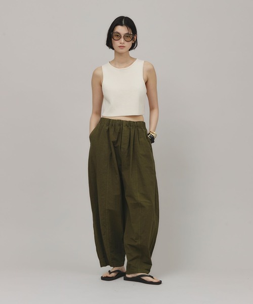 Curensology(カレンソロジー)/コットンリネンドロストパンツ（その他
