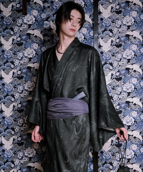 アソート浴衣3点セット【浴衣＋兵児帯＋巾着】（浴衣）｜Ellno Loset