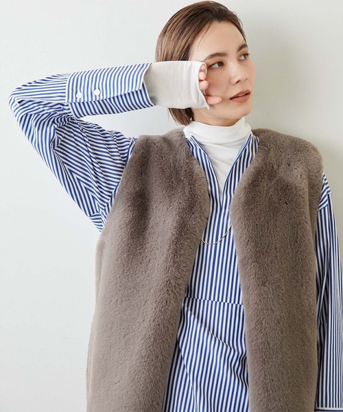 セール】【THE PAUSE】フェイクファージレ（ベスト）｜Whim Gazette