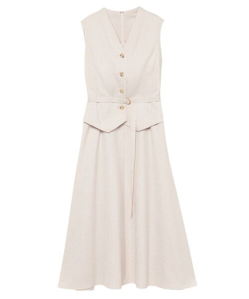 セール】リネン調オックスジレスタイルワンピース（ワンピース