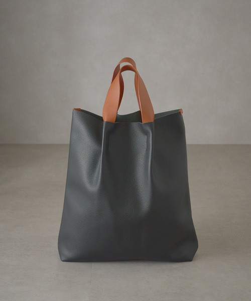 セール】【MAISON CLUB】バイカラーPUレザートートバック L 手提げ A4