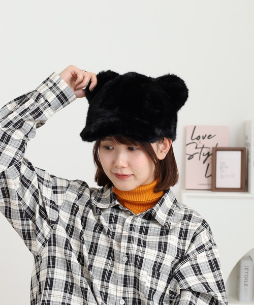 セール】ABETTOR くま耳フェイクファーファー使い もこもこふあふあ