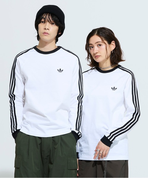 スリーストライプス ロングスリーブ Tシャツ / ロンT / アディダス