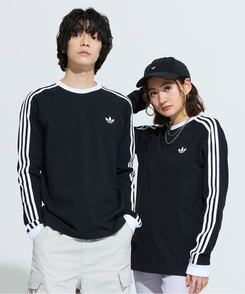 スリーストライプス ロングスリーブ Tシャツ / ロンT / アディダス