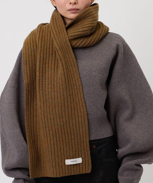 TODAYFUL/トゥデイフル】Rib Knit Muffler/リブニットマフラー