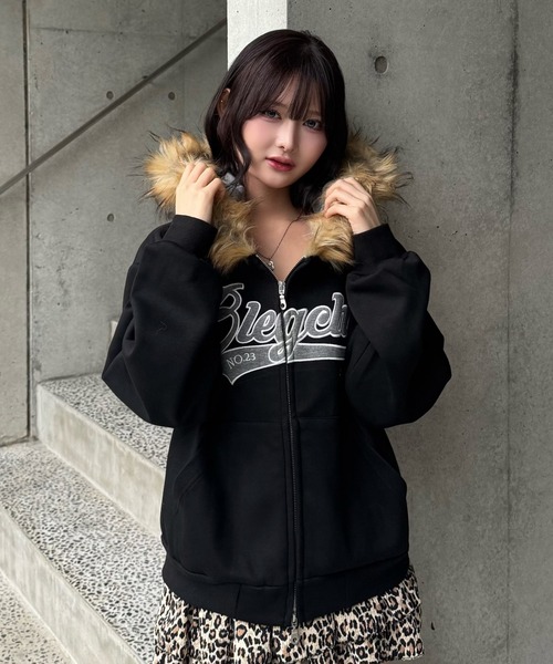セール】preppie fur zip hoodie（パーカー）｜ZIPPER CLUB（ZIPPER